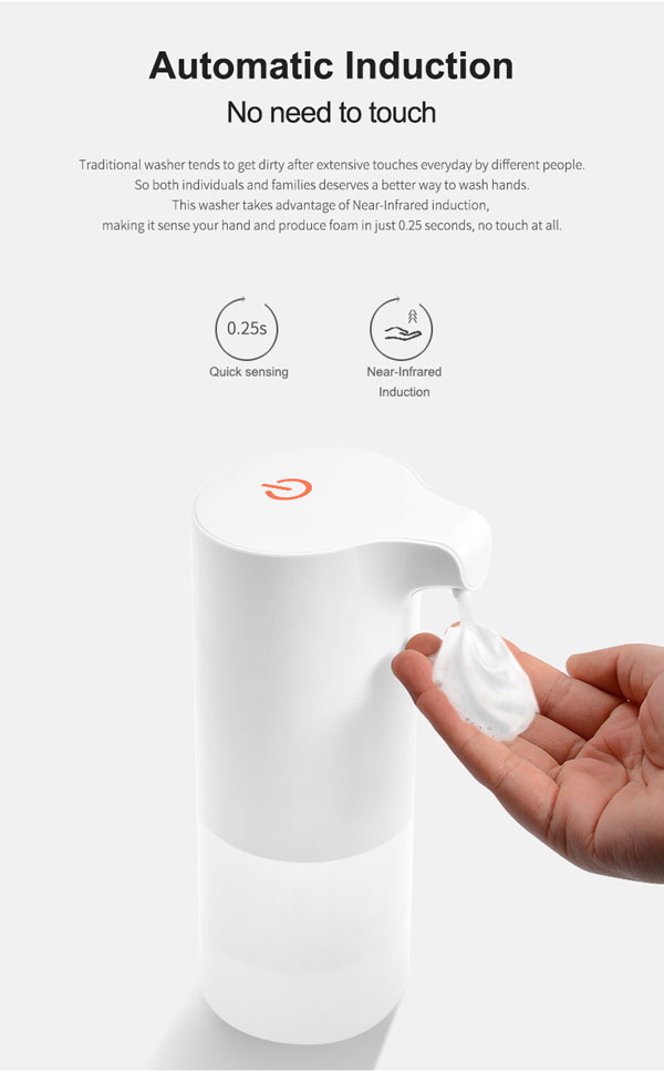 touchless automatic induction foam soap dispenser