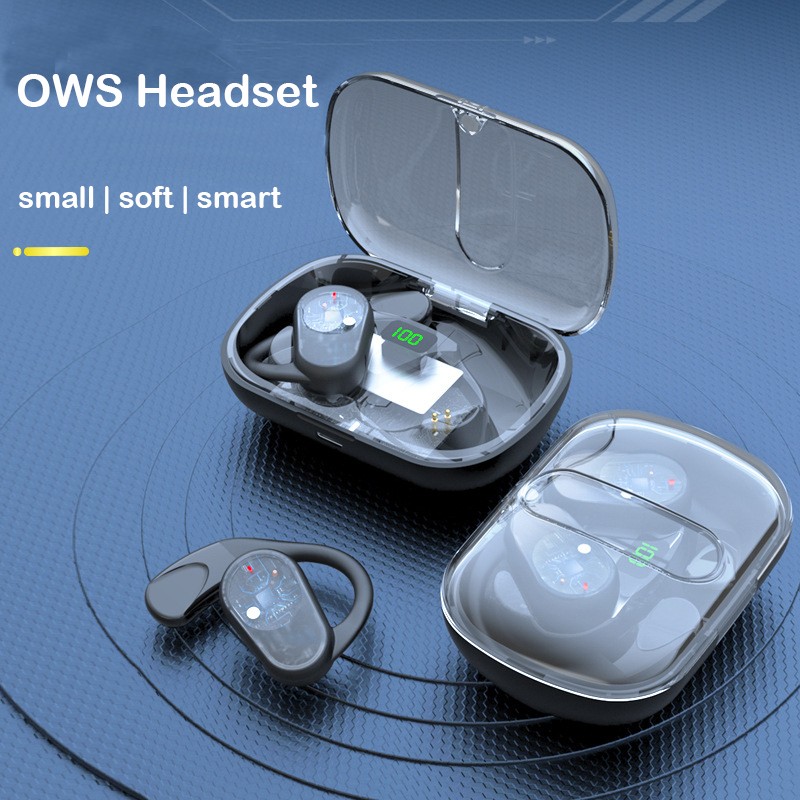 OWS Headphones, Wireless Earbuds 40Hrs Battery Life , LED Digital Display Bluetooth 5.3