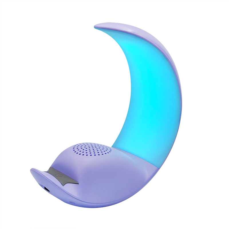 2023 new private model Bluetooth speakers: wireless link, night light, moon design