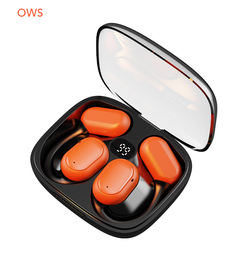 Open Ear Headphones,OWS Wireless Earbuds 40Hrs Battery Life with LED Digital Display Bluetooth 5.3